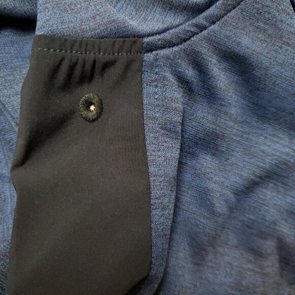 Lands End Mens Jacket XL Blue Full Zip Active Activewear Fleece Lined Light Wt - Picture 6 of 7